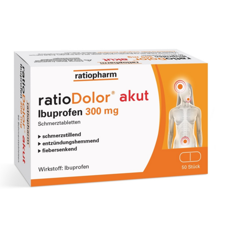 ratioDolor® akut Ibuprofen 300 mg Schmerztabletten