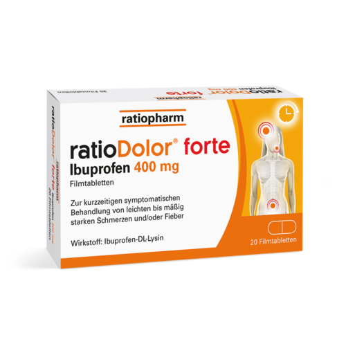 ratioDolor® forte Ibuprofen 400 mg Filmtabletten