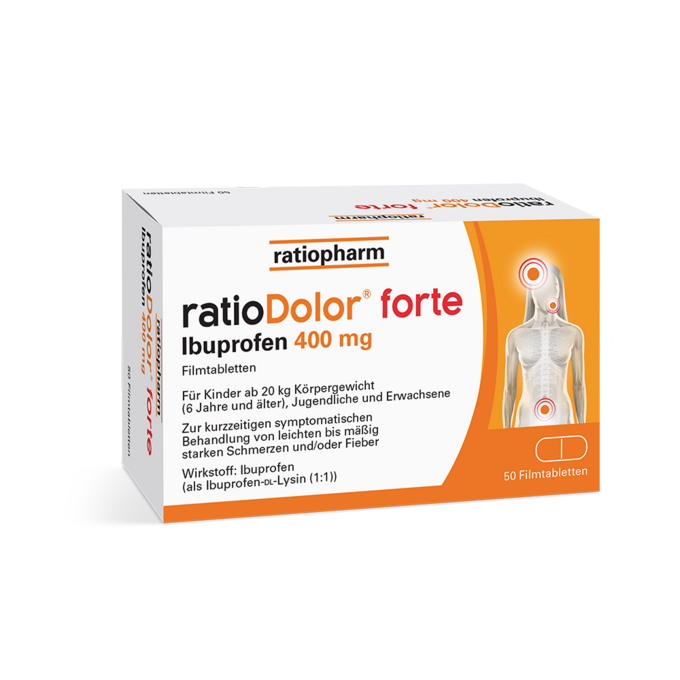 ratioDolor® forte Ibuprofen 400 mg Filmtabletten