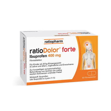 ratioDolor® forte Ibuprofen 400&nbsp;mg Filmtabletten