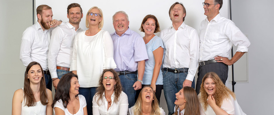 Gruppenbild vom Fotoshooting - eine coole Truppe
