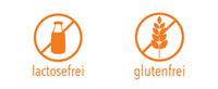 Icons für lactosefrei und glutenfrei